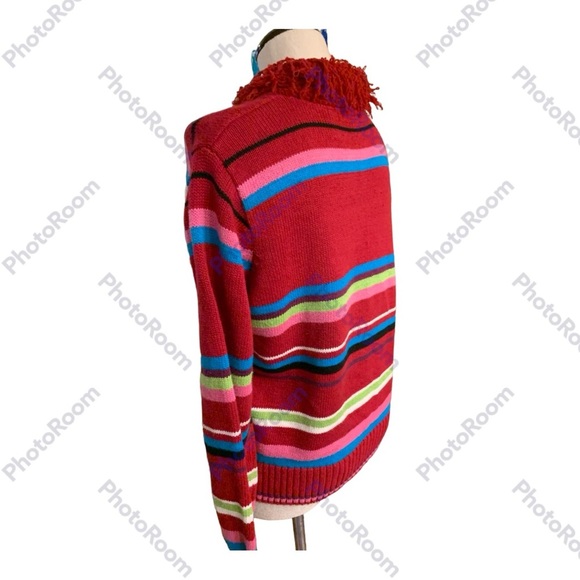 Karen Scott, Small Zip Up Long Sleeve Christmas Sweater - Picture 5 of 10